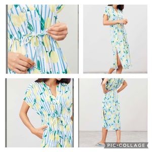 NWT Joules stripe lemon Maylene caftan cover up